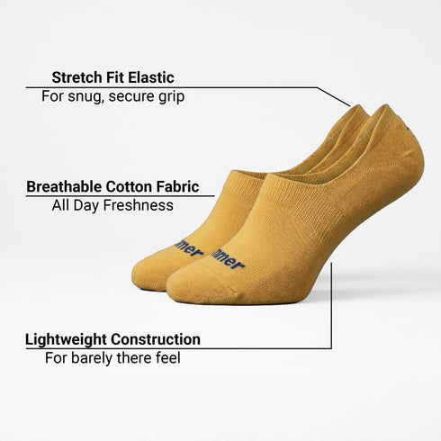 Bummer Unisex No Show Socks - 2 Pack