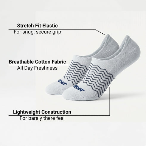 Bummer Unisex No Show Socks - 2 Pack