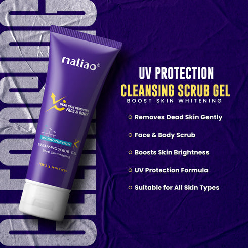 Maliao Cleansing Scrub Gel | UV Protection & Dead Skin Removal