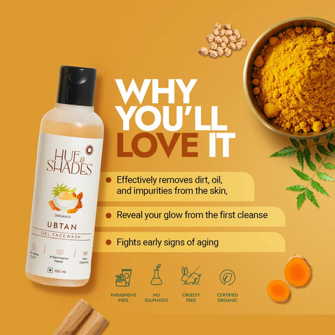 Hue And Shades Organic Ubtan Gel Facewash