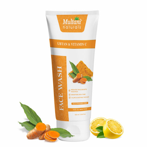 Multani Pharmaceuticals Limited Multani Naturals Face Wash Combo Care Pack Aloe Vera & Papaya Charcoal Ubtan & Vitamin C Face Wash 3 x 100 ML