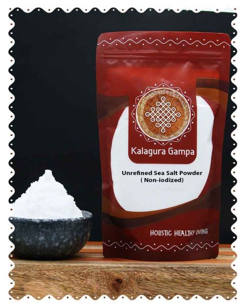 Kalagura Gampa Unrefined Sea Salt Powder |Iodized