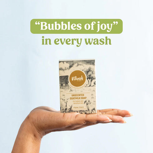 Vilvah Store Unscented Goatmilk Soap (For Babies)