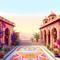Back Drop India Elegant Courtyard of a Royal Haveli