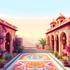 Back Drop India Elegant Courtyard of a Royal Haveli