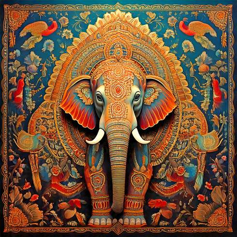 Back Drop India Elephant of Grandeur