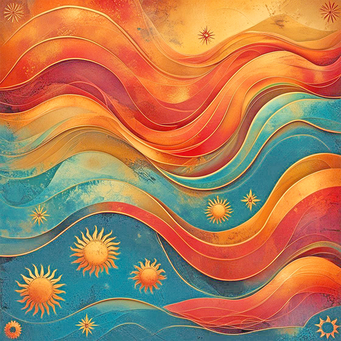 Back Drop India Rhythms of Sun and Waves