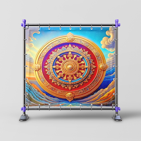 Back Drop India Divya Dharma Chakra