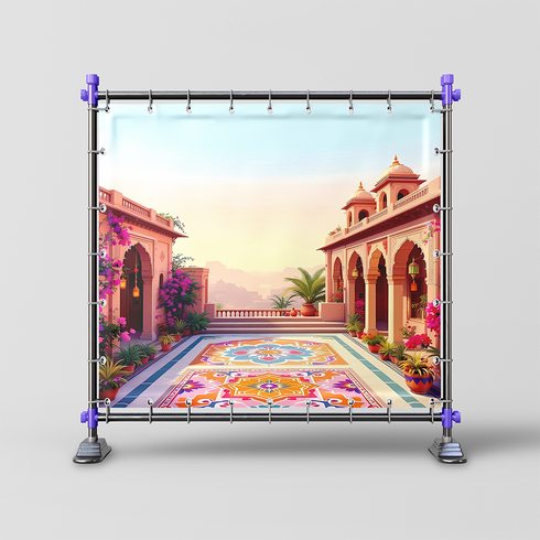 Back Drop India Elegant Courtyard of a Royal Haveli