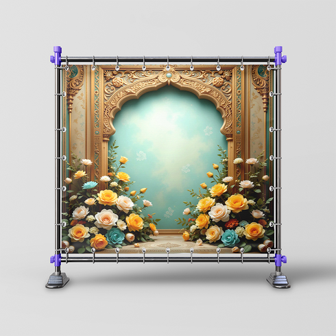 Back Drop India Floral Divine Arch