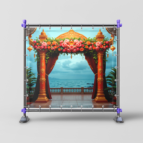 Back Drop India Regal Mandap by the Sea