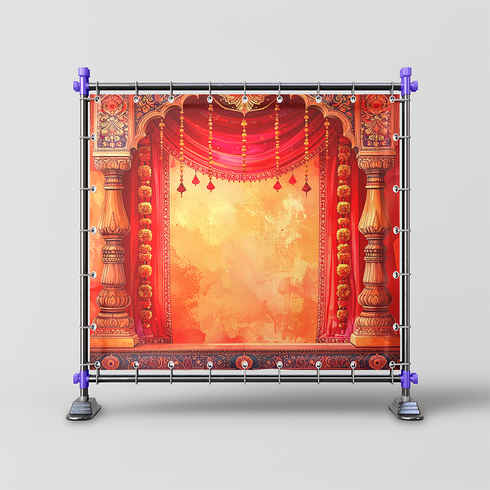 Back Drop India Temple Stage
