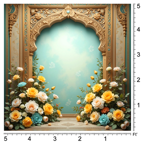 Back Drop India Floral Divine Arch