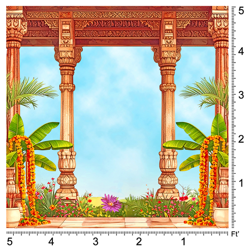 Back Drop India Mandir Ka Aangan