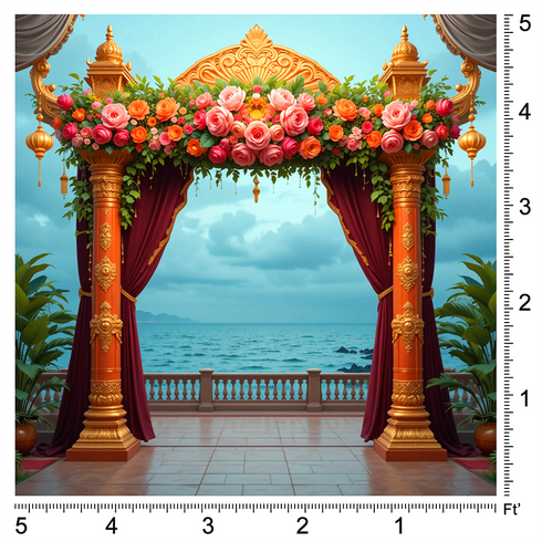 Back Drop India Regal Mandap by the Sea