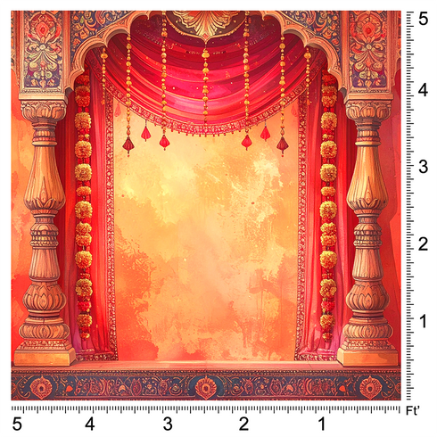 Back Drop India Temple Stage