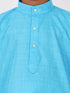 Ramraj Cotton Boys Fantastic Kurta & White Dhoti Set Blue FS4