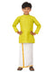 Ramraj Cotton Boys Fantastic Kurta & White Dhoti Set Green FS2