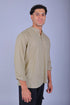 Veshbhoshaa Bluebird Men'S Short Kurta In Khaki - 100% Pure Cotton