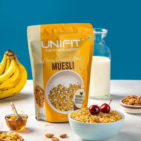 UNIFIT Muesli with Honey| Raisins & Almonds