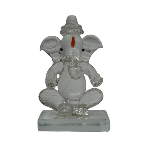 Decorative Glass Ganesh Murti for Gift & Puja
