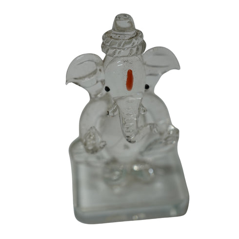 Decorative Glass Ganesh Murti for Gift & Puja