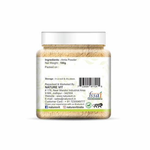NatureVit Amla Powder Pure Indian Gooseberry for Eating & Wellness