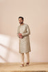 Manyavar Light Grey Jacquard Kurta Pajama