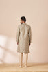 Manyavar Light Grey Jacquard Kurta Pajama