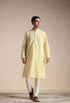 Manyavar Mellow Yellow Chikankari Embroidered Kurta Set