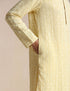 Manyavar Mellow Yellow Chikankari Embroidered Kurta Set