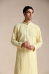 Manyavar Mellow Yellow Chikankari Embroidered Kurta Set
