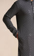 Manyavar Light Grey Chikankari Kurta Set