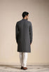 Manyavar Light Grey Chikankari Kurta Set