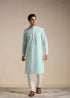 Manyavar Mint Green Chikankari Embroidered Kurta Set