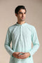 Manyavar Mint Green Chikankari Embroidered Kurta Set