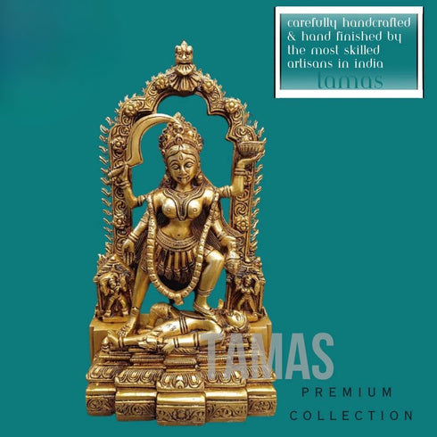 Tamas Brass Maa Kali - Maa Durga Deity - Devi Jagdamba Statue/Idol | Free Luxury Gift box