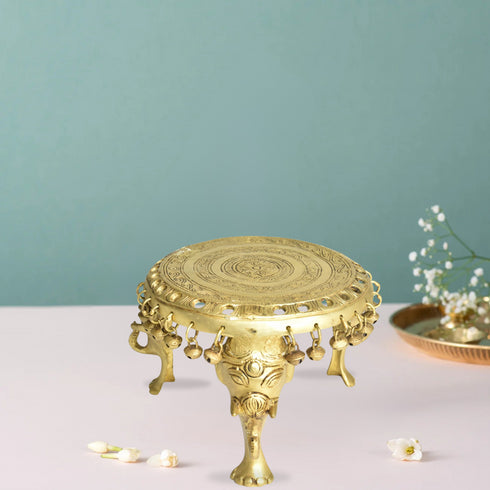 Brass Chowki | Brass Stool For God Idol 2.7Kg