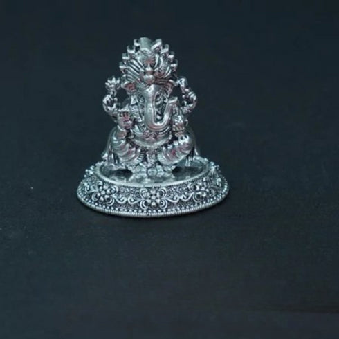 Pure Silver Antique Ganesh 16.16g By Mahita Collections