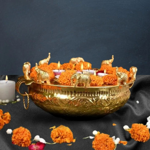 Tamas Two Toned Brass Urli