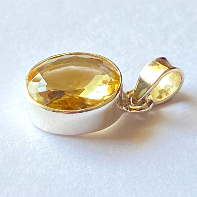 Natural Gemstone Silver Pendant For Men and Women