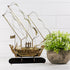 Brass Ship With Wooden Base Big 23.24kg