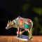 Brass Cow With Calf Stone Statue 8.44Kg