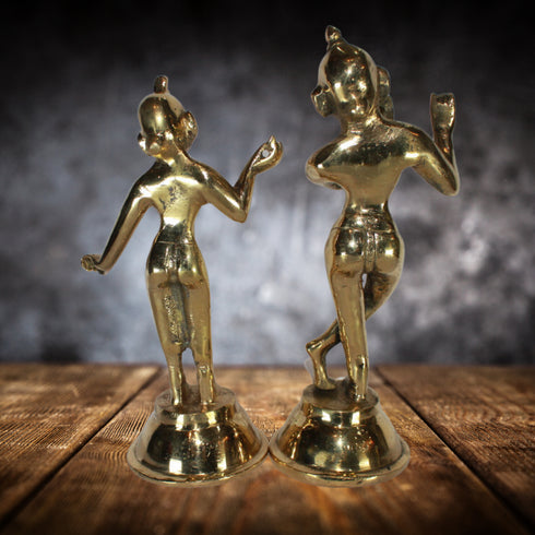 Brass Radha Krishna Yugal Jodi Idol 1957g