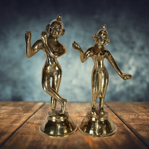 Brass Radha Krishna Yugal Jodi Idol 1957g