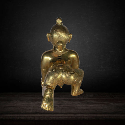 Brass Laddu Gopal Statue Murti Idol 2438g