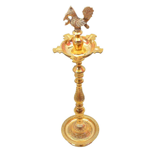 Brass Table Mahabharat Oil Lamp Deepak 8kg