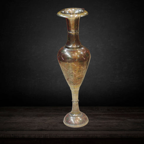 Brass Coloured Flower Vase With Handwork 4.05Kg