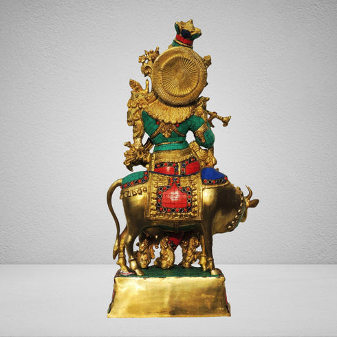 Brass Krishna Stone 23.22Kg