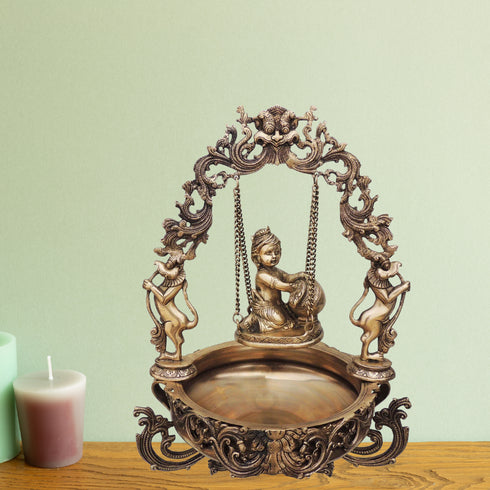 Urli With Decoration Brass Krishna 11.765kg